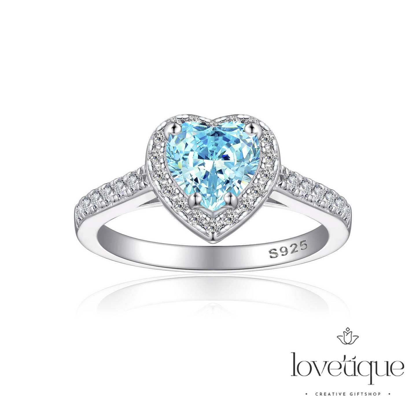 Niebieski Miś z Wieczną Różą i Pierścionkiem